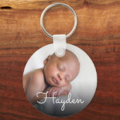 Hübscher Name Baby Foto Schlüsselanhänger (Vorderseite)