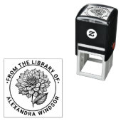 Hübscher Name der Bibliothek Dahlia Bloom Blossom Permastempel (Beispiel)