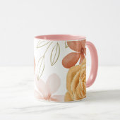 Hübscher Name der rosa Rosenblüte Tasse (VorderseiteRechts)