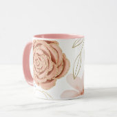 Hübscher Name der rosa Rosenblüte Tasse (Vorderseite Links)