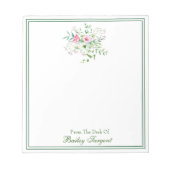 Hübscher Name des Blumennamens Personalisiert Notizblock (Vorderseite)