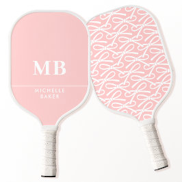 Hübscher Name des Monogramms Bogen Pickleball Schläger
