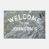 Hübscher Naturgrauer Stein Willkommen Fußmatte (Vorderseite)