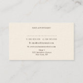 Hübscher neutraler Stylist der Marine Terminkarte (Rückseite)