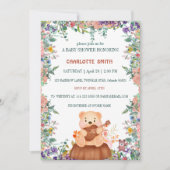 Hübscher niedlicher Bärenspiel Gitarre Gefälle Flo Einladung (Vorderseite)