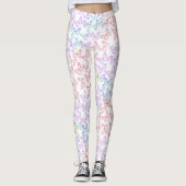 Hübscher Niedlicher Girl Pastel Butterfly Pattern Leggings (Vorderseite)