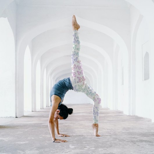 Hübscher Niedlicher Girl Pastel Butterfly Pattern Leggings