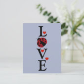 hübscher niedlicher Ladybug Postkarte (Stehend Vorderseite)