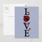 hübscher niedlicher Ladybug Postkarte (Vorne/Hinten)
