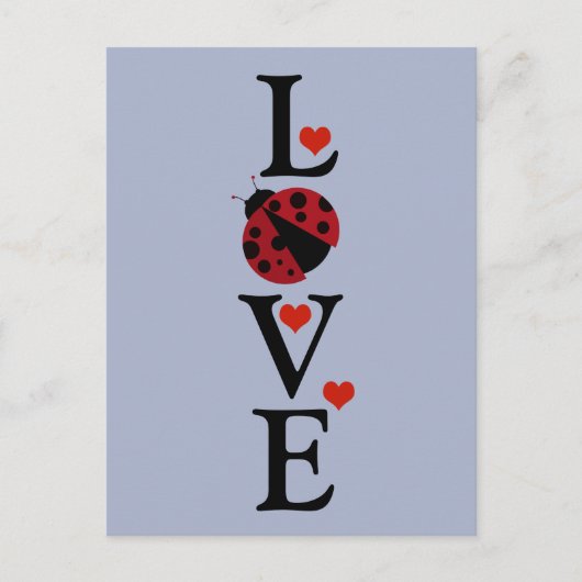 hübscher niedlicher Ladybug Postkarte (Vorderseite)