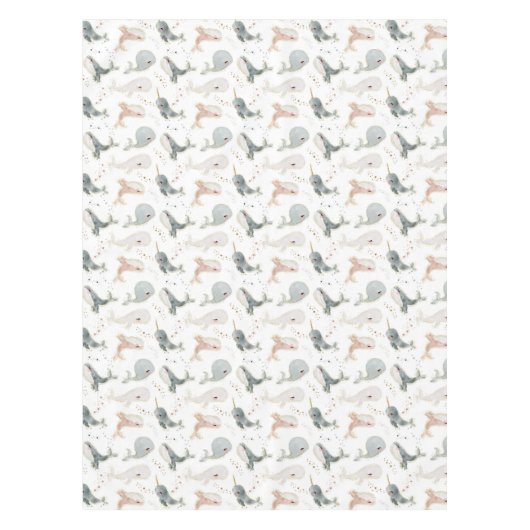 Hübscher Niedlicher Whale Ozean Kinder Dekoration Tischdecke (Vorderseite)
