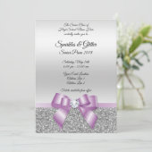 Hübscher nobler lila Bogen-u. Einladung (Stehend Vorderseite)