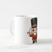 Hübscher Nussknacker Soldat Weihnachtskaffeebecher Kaffeetasse (Vorderseite Links)