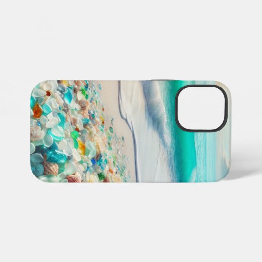 Hübscher Ocean Beach mit Sea Glass iPhone Hülle (Rückseite (Horizontal))