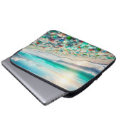 Hübscher Ocean Beach mit Sea Glass Laptopschutzhülle (Vorne Knopf)
