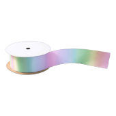 Hübscher Ombre Pastel Rainbow Gradient Strip Satinband (Spule)