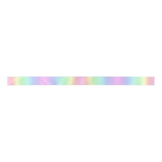 Hübscher Ombre Pastel Rainbow Gradient Strip Satinband (Vorderseite)