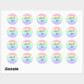 Hübscher Ombre Pastel Rainbow Lila Schriftart Viel Runder Aufkleber (Blatt)