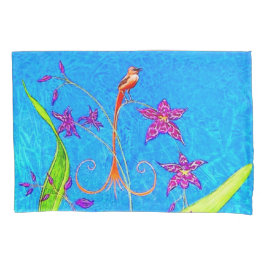 Hübscher Orchid Bird Kissenbezug