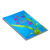 Hübscher Orchid Bird Notizblock (Rechte Seite)