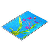 Hübscher Orchid Bird Notizblock (Linke Seite)