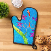 Hübscher Orchid Bird Ofenhandschuh (Oben unten)