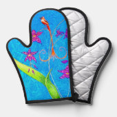 Hübscher Orchid Bird Ofenhandschuh (Vorderseite/Rückseite)