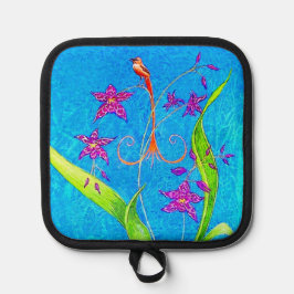 Hübscher Orchid Bird Topflappen