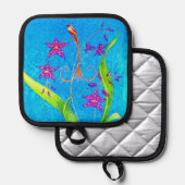 Hübscher Orchid Bird Topflappen (Vorderseite/Rückseite)