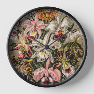 Hübscher Orchideenstrauß bouquet von Ernst Haeckel Uhr
