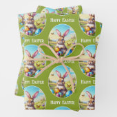 Hübscher Osterhase in Landschaft - Geschenkpapier Set (Beispiel)