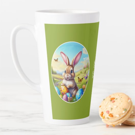 Hübscher Osterhase in Landschaft -  Milchtasse (Beispiel)
