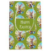 Hübscher Osterhase in Landschaft -  Mittlere Geschenktüte (Vorderseite)