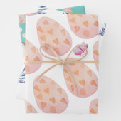 Hübscher Osterhasen und Eier Geschenkpapier Set (Beispiel)