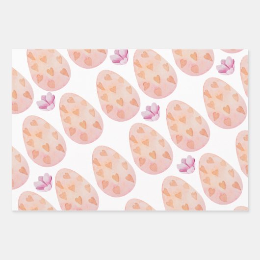 Hübscher Osterhasen und Eier Geschenkpapier Set (Vorderseite)