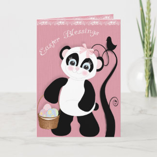 Hübscher Ostern-Panda Feiertagskarte
