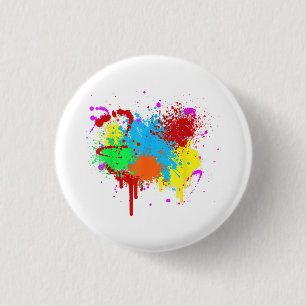 Hübscher Paint-Spritzer-Malvorgang Abstrakter Art Button