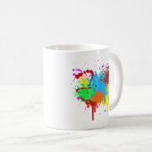 Hübscher Paint-Spritzer-Malvorgang Abstrakter Art Kaffeetasse (VorderseiteRechts)