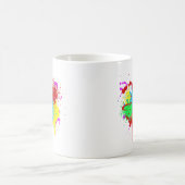 Hübscher Paint-Spritzer-Malvorgang Abstrakter Art Kaffeetasse (Mittel)