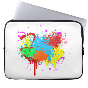 Hübscher Paint-Spritzer-Malvorgang Abstrakter Art Laptopschutzhülle