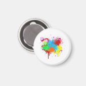 Hübscher Paint-Spritzer-Malvorgang Abstrakter Art Magnet (Vorderseite/Rückseite)