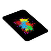 Hübscher Paint-Spritzer-Malvorgang Abstrakter Art Magnet (Rechte Seite)