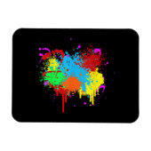 Hübscher Paint-Spritzer-Malvorgang Abstrakter Art Magnet (Horizontal)
