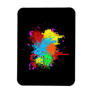 Hübscher Paint-Spritzer-Malvorgang Abstrakter Art Magnet