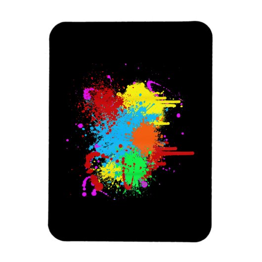 Hübscher Paint-Spritzer-Malvorgang Abstrakter Art Magnet (Vertikal)