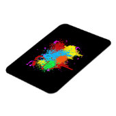 Hübscher Paint-Spritzer-Malvorgang Abstrakter Art Magnet (Linke Seite)