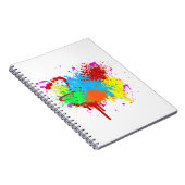Hübscher Paint-Spritzer-Malvorgang Abstrakter Art Notizblock (Rechte Seite)