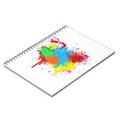 Hübscher Paint-Spritzer-Malvorgang Abstrakter Art Notizblock (Linke Seite)