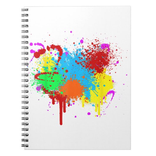 Hübscher Paint-Spritzer-Malvorgang Abstrakter Art Notizblock (Vorderseite)