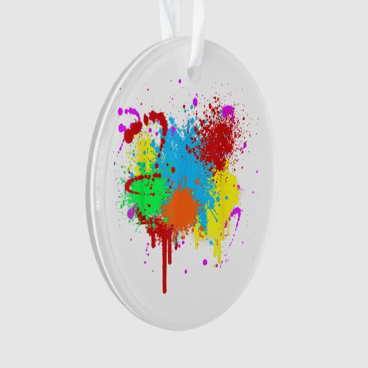 Hübscher Paint-Spritzer-Malvorgang Abstrakter Art Ornament (Vorderseite)